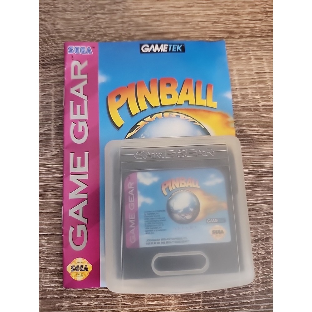 **RARE USED SEGA PINBALL GAME GEAR WITH CASE & INSTRUCTION MANUAL